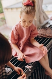 Sukienka lniana Sunny rosy stripes kids owo x awake