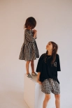 Sukienka lniana Sunny checkered kids owo x awake
