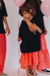 Spódniczka muślinowa Flow pink leo kids owo x awake