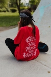 Koszulka GIRL YOU ROCK THE WORLD red adult