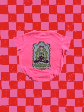 Body oversize LIVE FOR THIS MOMENT pink