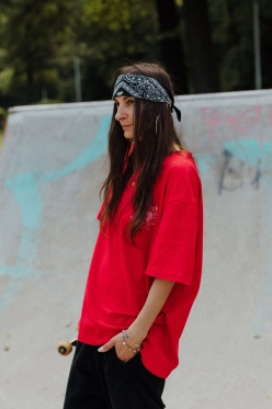 Koszulka GIRL YOU ROCK THE WORLD red adult outlet