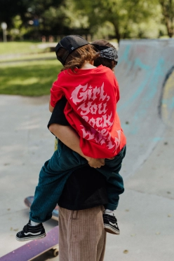 Koszulka GIRL YOU ROCK THE WORLD red kids outlet