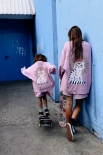 Bluza oversize i spodenki Kitty Stars vintage lilac